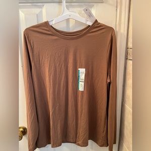 Time and Tru tan long sleeve shirt (New with tags)